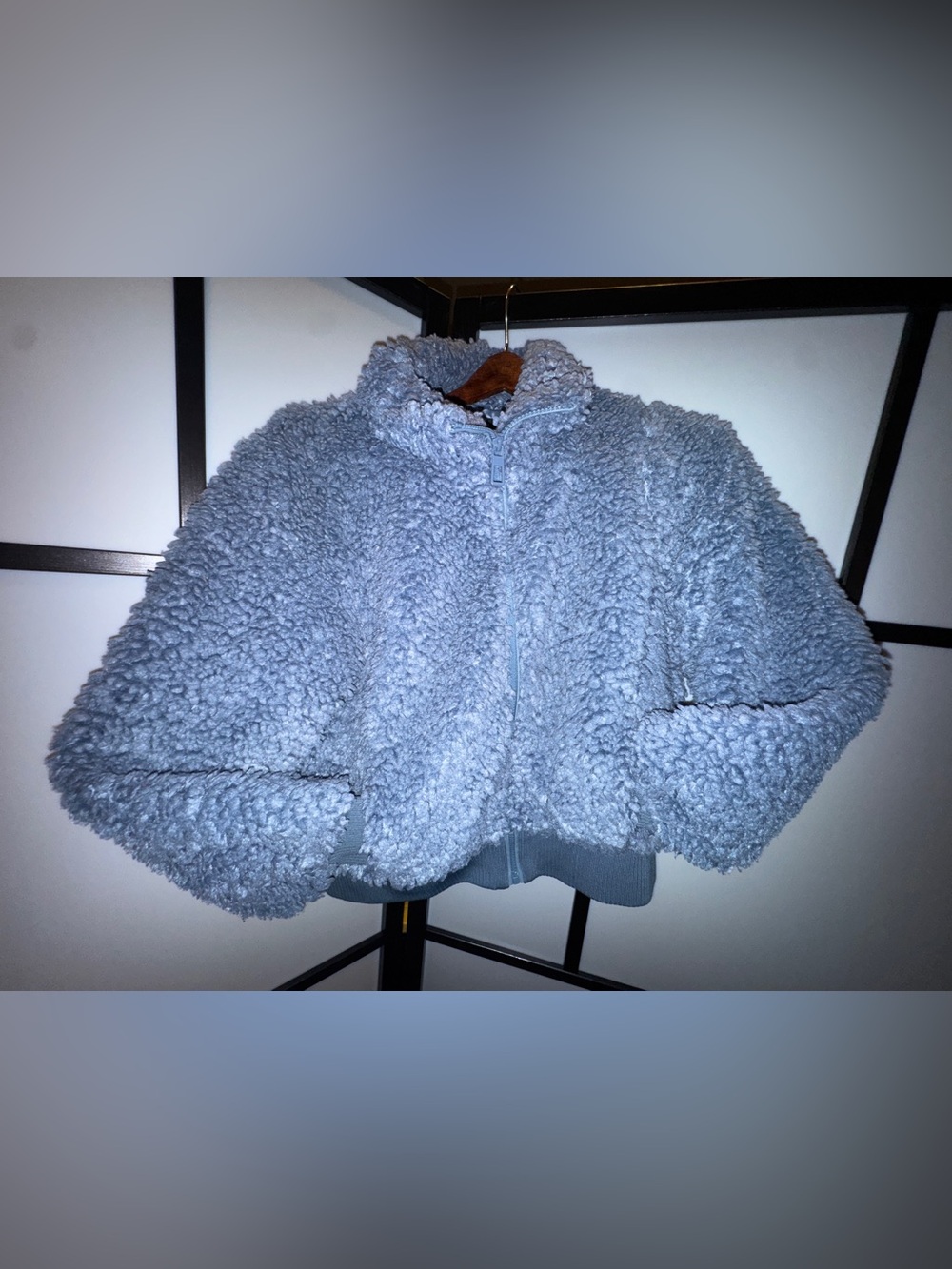 ONLY Cozy Plush Zip-Up Women’s Jacket - Dusty Blue